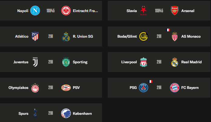 Champions League - Schedule for Matchday 4 of the League Stage Champions League - Schedule for Matchday 4 of the League Stage