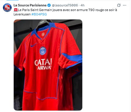 Bayer Leverkusen vs PSG – The jersey worn by the Parisians revealed!  
