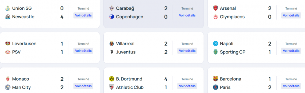 Champions League - Results from matchday 2 and the standings  