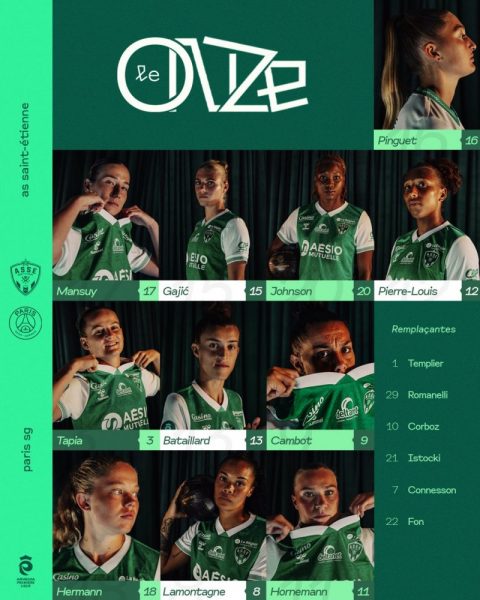 Saint-Etienne vs PSG - Official lineups  