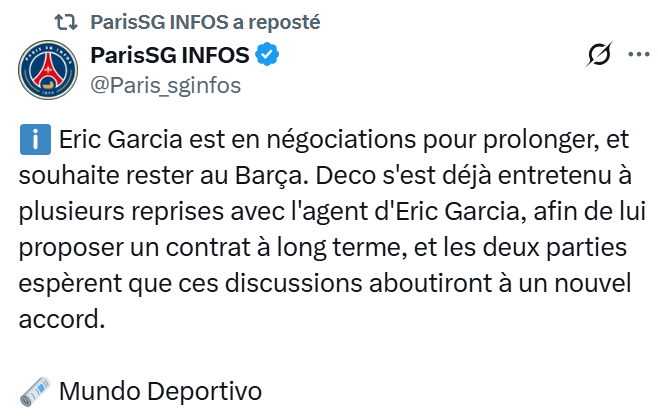 PSG transfer – Eric Garcia, Barça are ready to retaliate PSG transfer – Eric Garcia, Barça are ready to retaliate