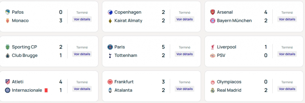 Youth League - Matchday 5 results and standings  