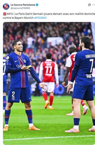 PSG vs Bayern Munich – We know which jersey the Parisians will wear  