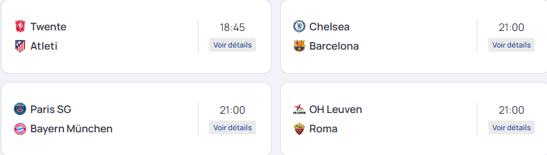 The schedule of matches for Matchday 4 of the Women's Champions League The schedule of matches for Matchday 4 of the Women's Champions League
