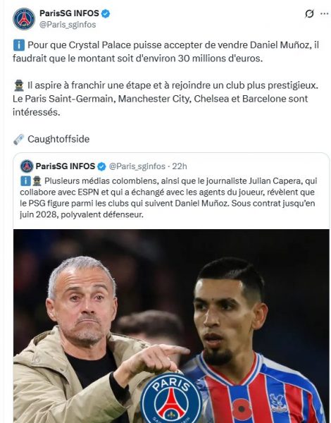 Transfer – Muñoz targeted by PSG and Europe, his price is set!  