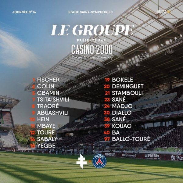 Metz vs PSG - Messins squad: 3 players out Metz vs PSG - Messins squad: 3 players out