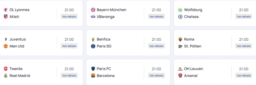 The schedule of matches for Matchday 6 of the Women's Champions League The schedule of matches for Matchday 6 of the Women's Champions League
