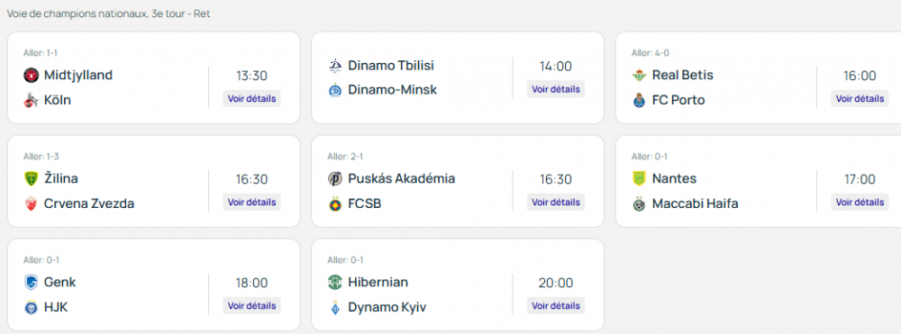 Youth League - Matches for Matchday 6 and standings  