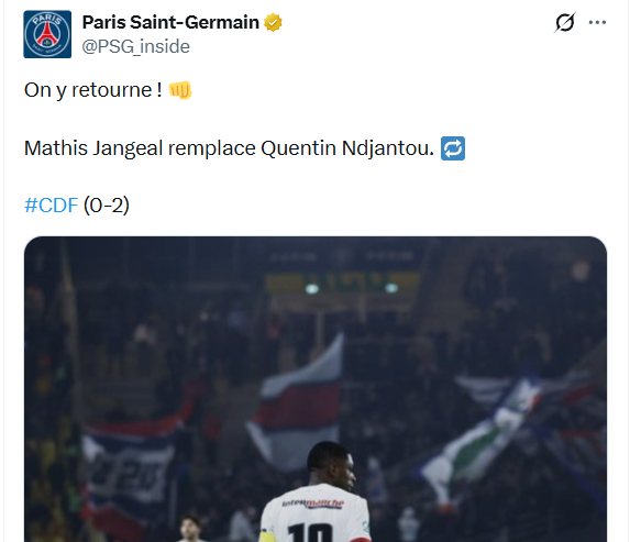 Another injury for PSG against Vendée Fontenay! Another injury for PSG against Vendée Fontenay!