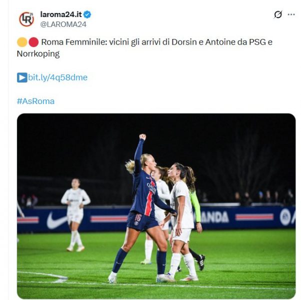 Transfer – A departure from PSG to AS Roma has been announced! Transfer – A departure from PSG to AS Roma has been announced!