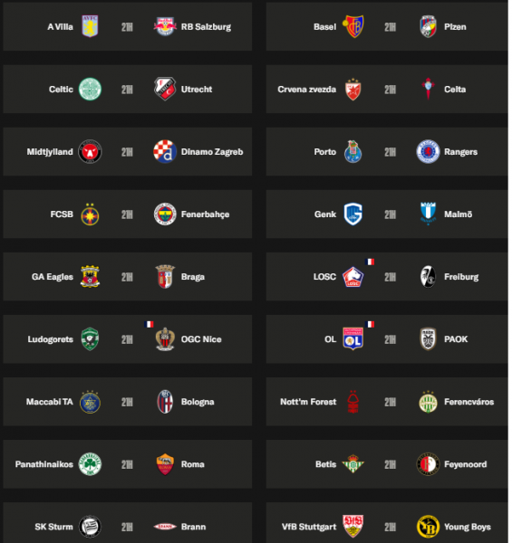 Europa League - Matchday 8 schedule and standings Europa League - Matchday 8 schedule and standings