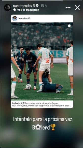 PSG vs OM – Nuno Mendes responds to Balerdi's taunt PSG vs OM – Nuno Mendes responds to Balerdi's taunt