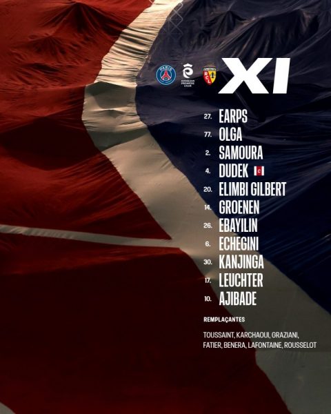 PSG vs Lens - Official lineups PSG vs Lens - Official lineups