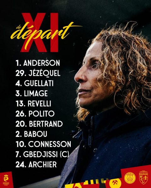 PSG vs Lens - Official lineups PSG vs Lens - Official lineups