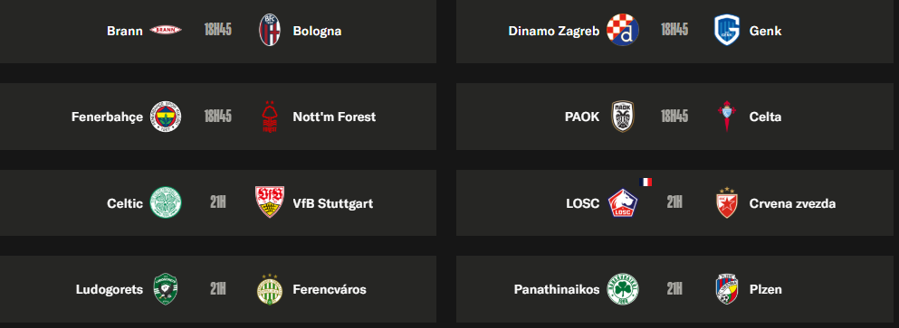Europa League - The schedule for the first leg of the play-offs Europa League - The schedule for the first leg of the play-offs