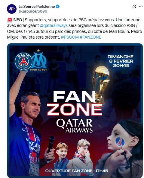 PSG vs OM – A Fan Zone in Paris for the Classico! PSG vs OM – A Fan Zone in Paris for the Classico!