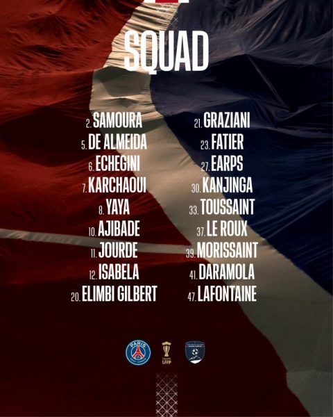 PSG vs Evian - The Paris squad called up by Paulo César PSG vs Evian - The Paris squad called up by Paulo César