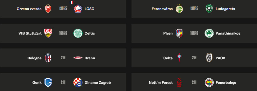 Europa League - The schedule for the first leg of the play-offs Europa League - The schedule for the first leg of the play-offs