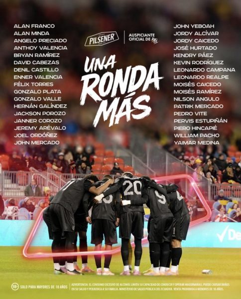 Ecuador's squad list for the March break includes one PSG player. Ecuador's squad list for the March break includes one PSG player.