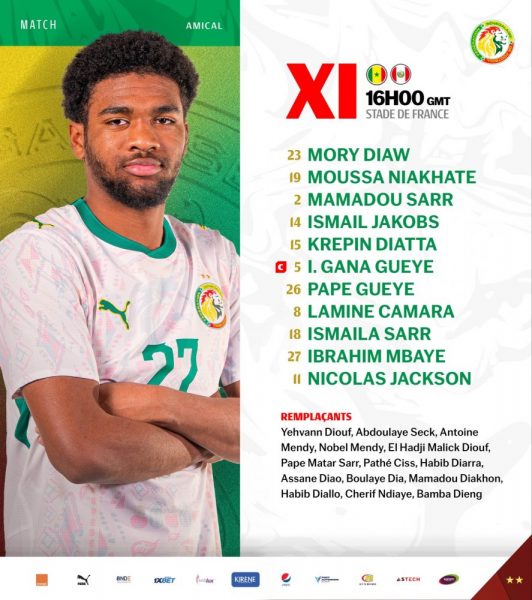 Senegal vs Peru - Official lineups: 1 PSG player is starting Senegal vs Peru - Official lineups: 1 PSG player is starting