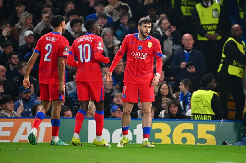 Chelsea vs PSG - The message sent by Paris is highlighted  