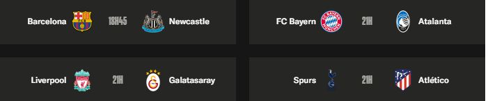 Champions League - Round of 16 first leg schedule Champions League - Round of 16 first leg schedule