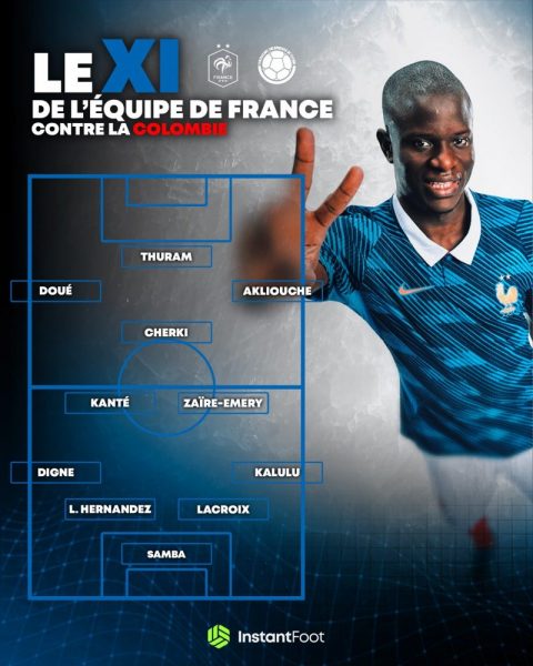 Colombia vs France - Official lineups: Doué and Zaïre-Emery start Colombia vs France - Official lineups: Doué and Zaïre-Emery start