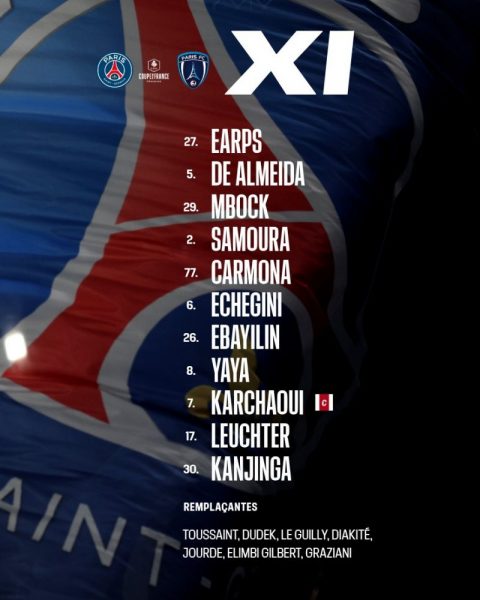 PSG vs Paris FC - Official lineups PSG vs Paris FC - Official lineups