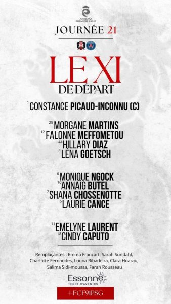 Fleury vs PSG - Official lineups: Fleury vs PSG - Official lineups: