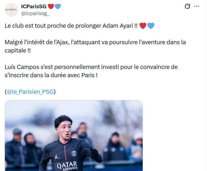 Transfer news - PSG close to a victory against Ajax for a young talent Transfer news - PSG close to a victory against Ajax for a young talent