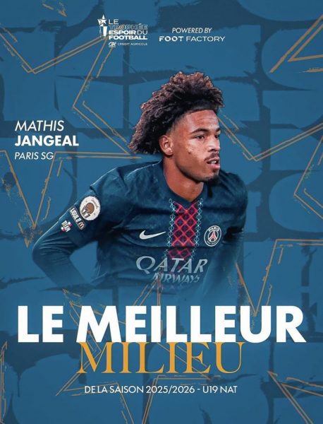 Mathis Jangeal voted best U19 midfielder, a remarkable progression at PSG Mathis Jangeal voted best U19 midfielder, a remarkable progression at PSG