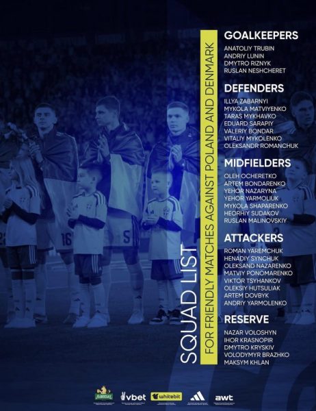 Ukraine's squad list for the end-of-season matches, including one PSG player Ukraine's squad list for the end-of-season matches, including one PSG player