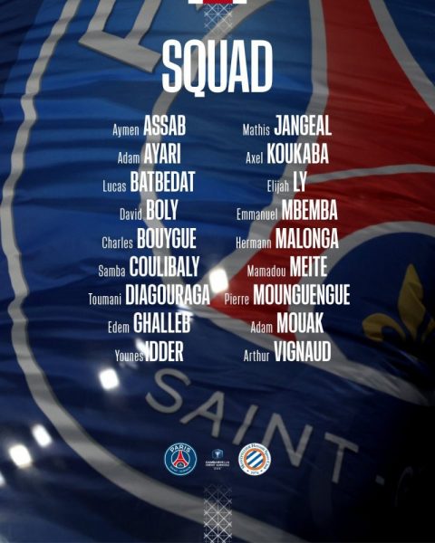 PSG vs Montpellier - The Parisian squad for the Gambardella Cup final PSG vs Montpellier - The Parisian squad for the Gambardella Cup final