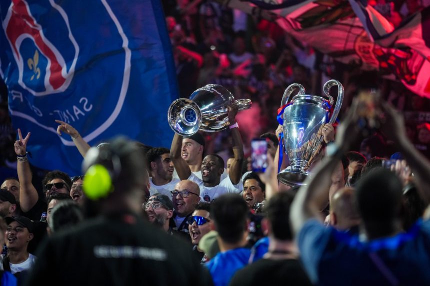 PSG's two Champions League trophies will soon be on display at the Parc des Princes. PSG's two Champions League trophies will soon be on display at the Parc des Princes.