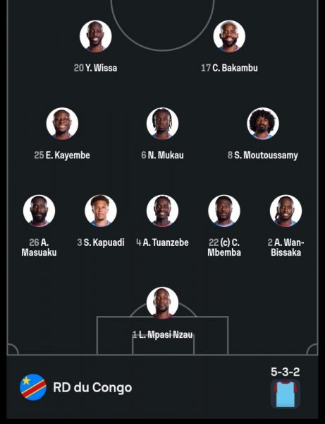 Portugal vs DR Congo - Official lineups Portugal vs DR Congo - Official lineups