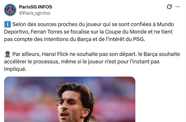 Transfer - Ferran Torres to PSG, a rumor that sounds more like background noise Transfer - Ferran Torres to PSG, a rumor that sounds more like background noise