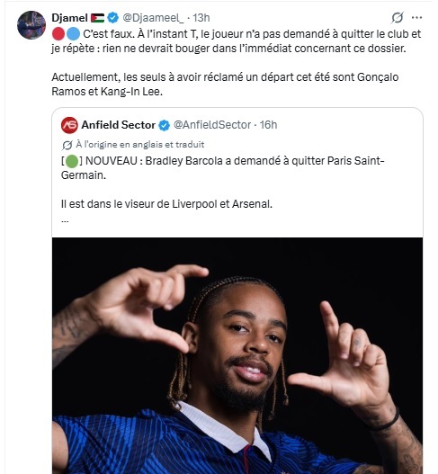 Transfer - A major clarification on Barcola's future! Transfer - A major clarification on Barcola's future!
