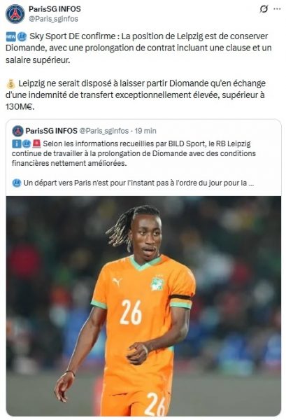 Transfer news – Yan Diomande to PSG: a sudden, major setback! Transfer news – Yan Diomande to PSG: a sudden, major setback!