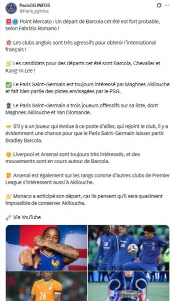 Transfer – Is Barcola leaving? A hot topic reignited at PSG Transfer – Is Barcola leaving? A hot topic reignited at PSG