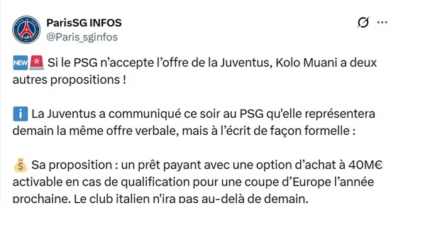 Transfer news – Decisive offer from Juventus for Kolo Muani? Transfer news – Decisive offer from Juventus for Kolo Muani?