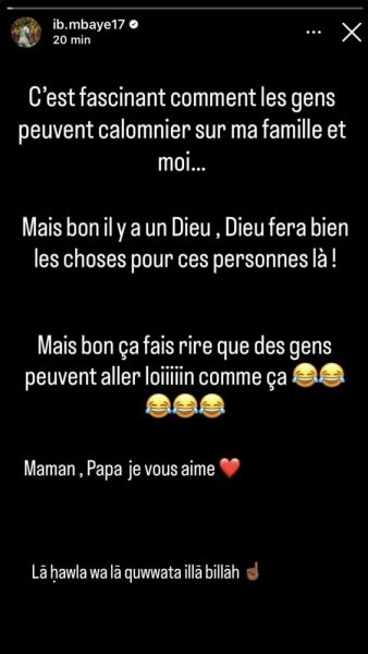 Ibrahim Mbaye answers to Romain Molina's accusations. Ibrahim Mbaye answers to Romain Molina's accusations.