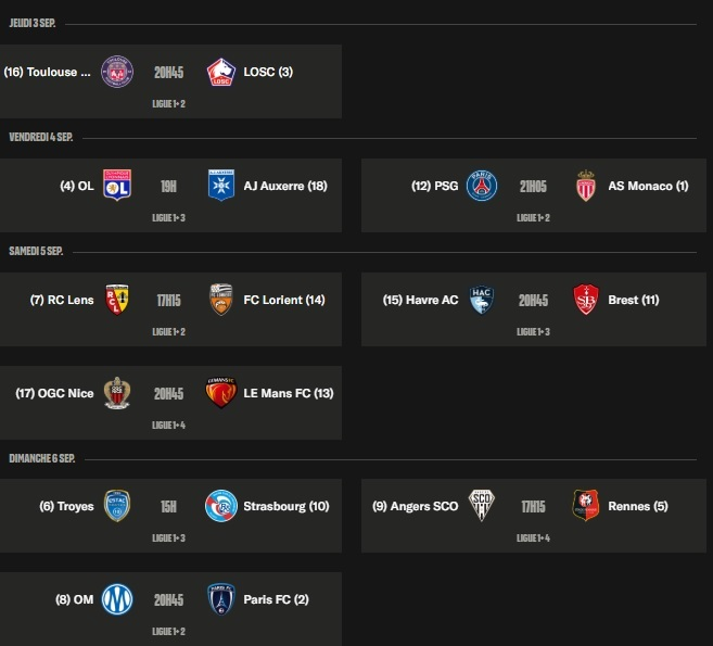 Ligue 1 – Key talking points for Matchday 3: First game on Thursday and the PSG vs. Monaco showdown. Ligue 1 – Key talking points for Matchday 3: First game on Thursday and the PSG vs. Monaco showdown.