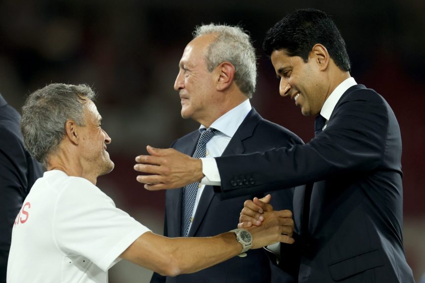 Al-Khelaïfi makes no secret of his excitement following the Champions League draw.  