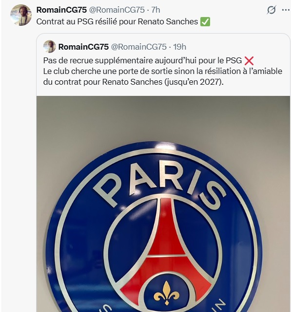 Transfer news – Player terminates contract; it’s over with PSG. Transfer news – Player terminates contract; it’s over with PSG.