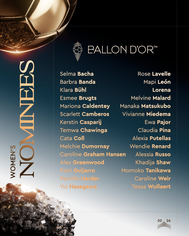 The list of 30 nominees for the 2026 Ballon d'Or: PSG breaks a record! The list of 30 nominees for the 2026 Ballon d'Or: PSG breaks a record!