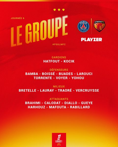 PSG vs. Le Mans – The Manceau squad: 4 players missing PSG vs. Le Mans – The Manceau squad: 4 players missing